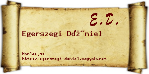 Egerszegi Dániel névjegykártya